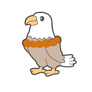 James, drawn as a bald eagle